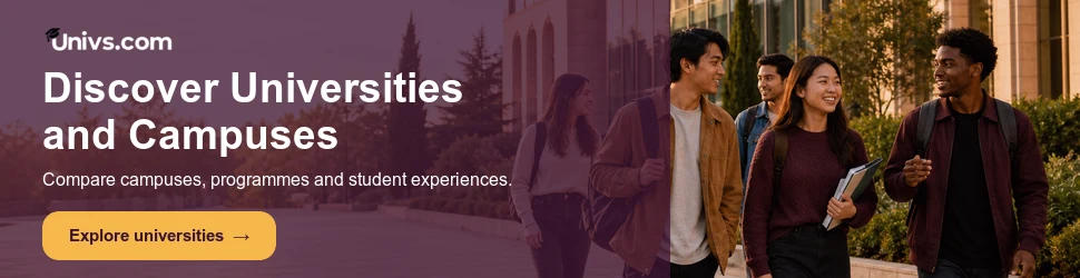 International university students walking together through a welcoming campus