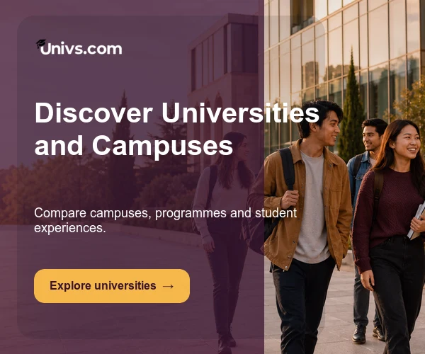 International university students walking together through a welcoming campus