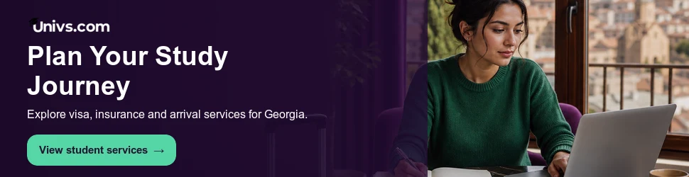 International student planning travel and arrival support for studying in Georgia