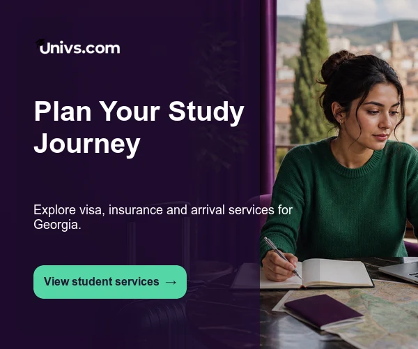 International student planning travel and arrival support for studying in Georgia