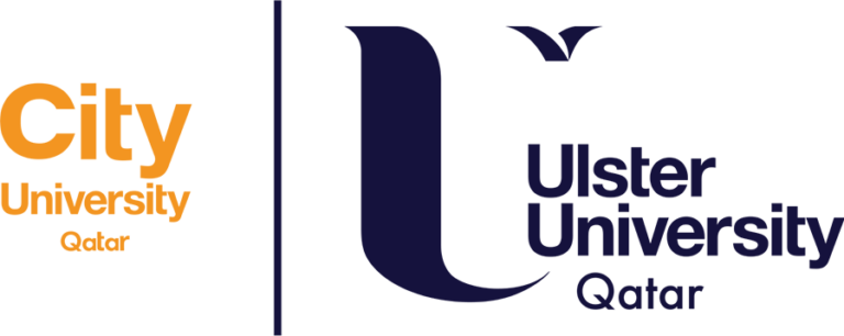 City University Qatar with Ulster University, Uk logo